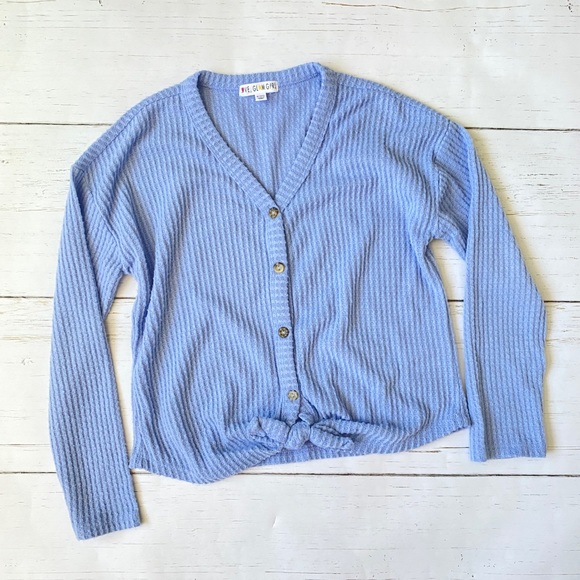 Love, Glam Girl Other - Girls Waffle Tie-Front Sweater